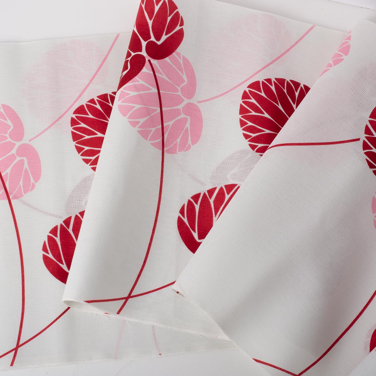 【浴衣反物】NO.3803（オフ白/ノウゼンカズラ）新品【桜七軒】変わり織り 浴衣反物】NO.3803（オフ白/ノウゼンカズラ）新品【桜七軒】変わり織り